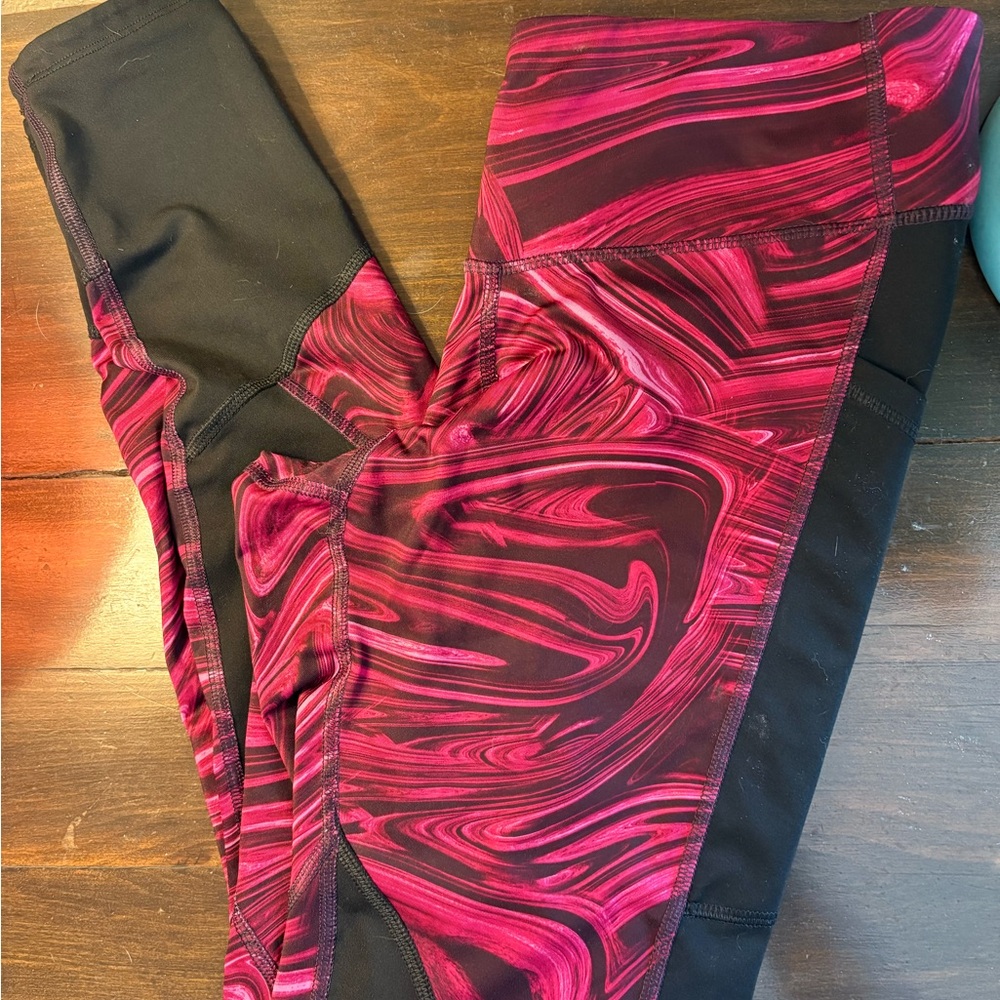 Champion Black and Pink Track Pants. Size L
